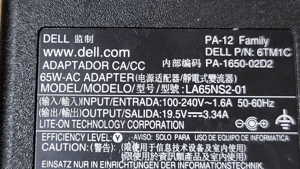 DELL 65W Incarcarcator 19.5V-3.34A fuctional