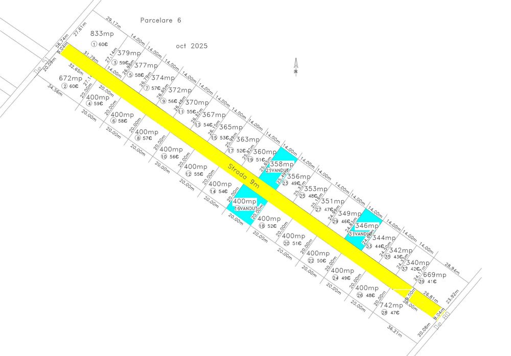 Parcele 400 mp teren intravilan Cartier Aeroport
