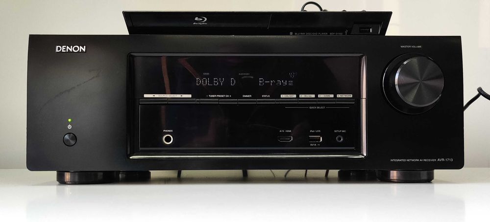 Denon AVR 1713 amplificator filme 5.1 HDMI USB DLNA muzica retea