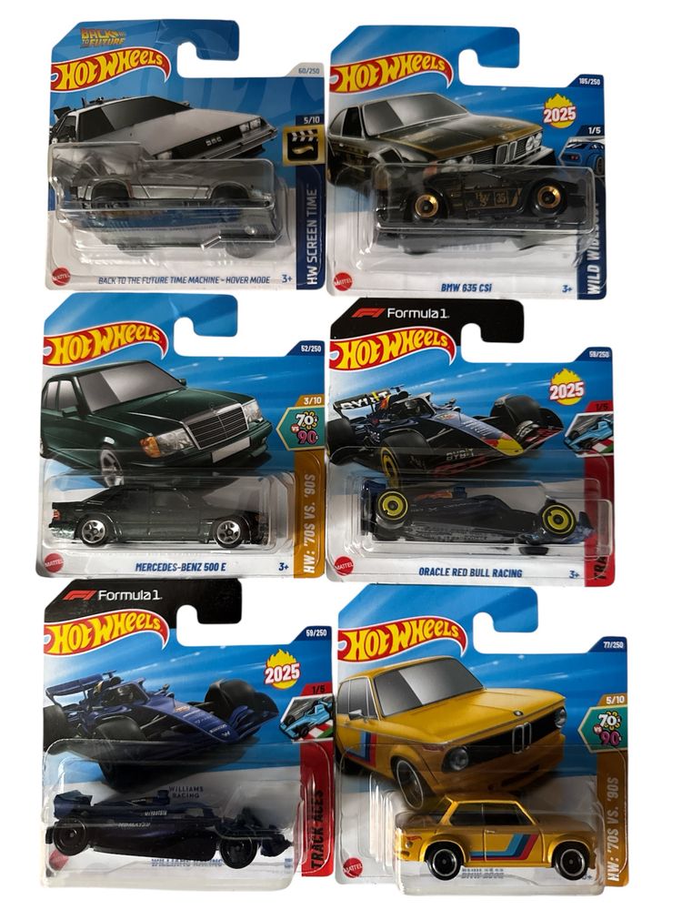 Hot wheels, 6 pack hot wheels silver series, maisto
