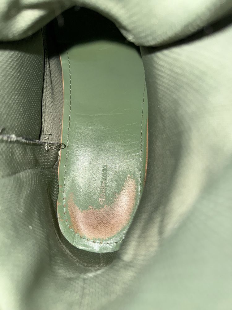 balenciaga striker boots green