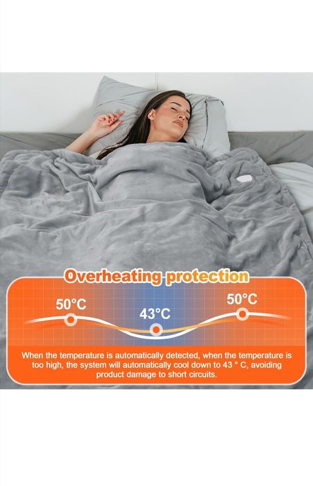 Pătură electrică cu oprire automată, 180 x 150 cm