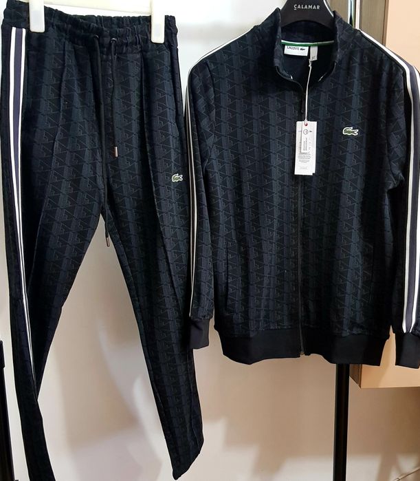 Trening bumbac Lacoste -verde-negru-made in France