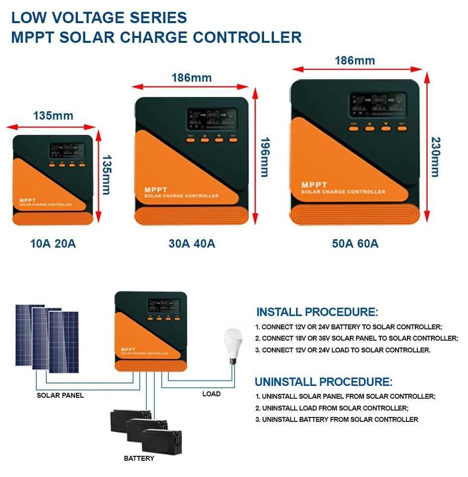 60a MPPT соларно зарядно - соларен контролер 12/24 v
