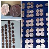 Colecție 60 monede 1 cent 1910-2007 aUNC/consecutive/ fără dubluri
