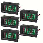 Set 5 bucăți voltmetru digital de panou 5V–120V DC