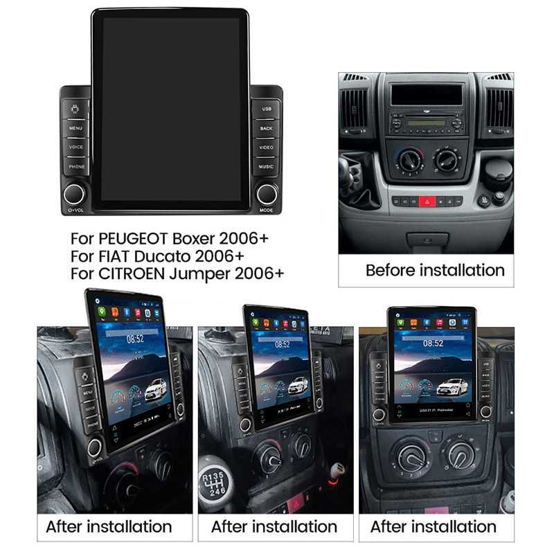 Navigatie Fiat Ducato 2006-2016,Tesla Style, Android, 2+32GB ROM, 10"