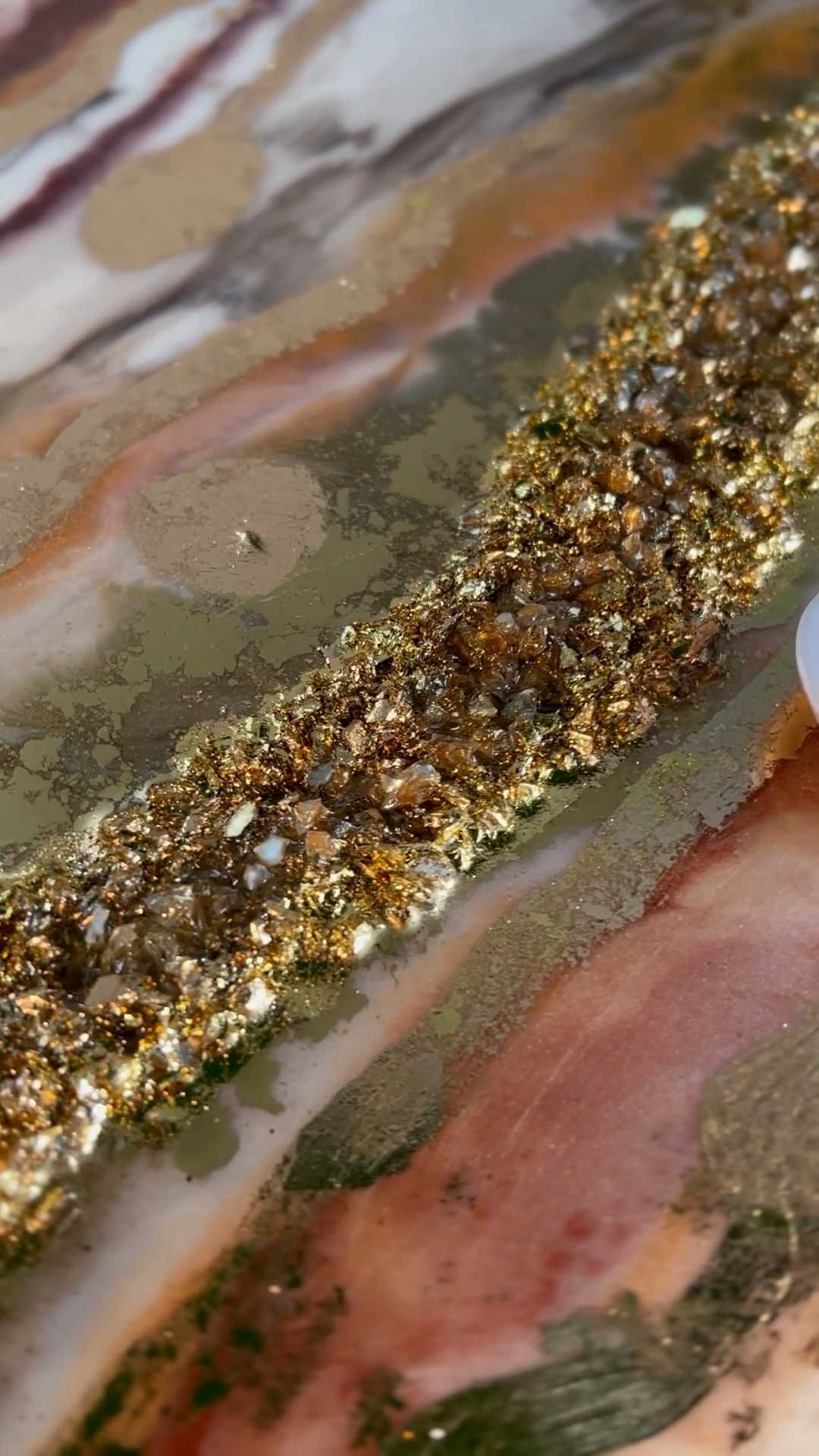 Триптих Ombres Triumvirat + LED + Gold рамки + Сертификат + Опаковка