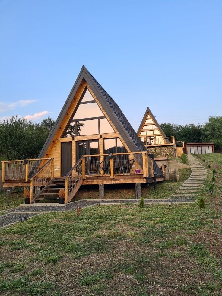 Cabane tip A din lemn