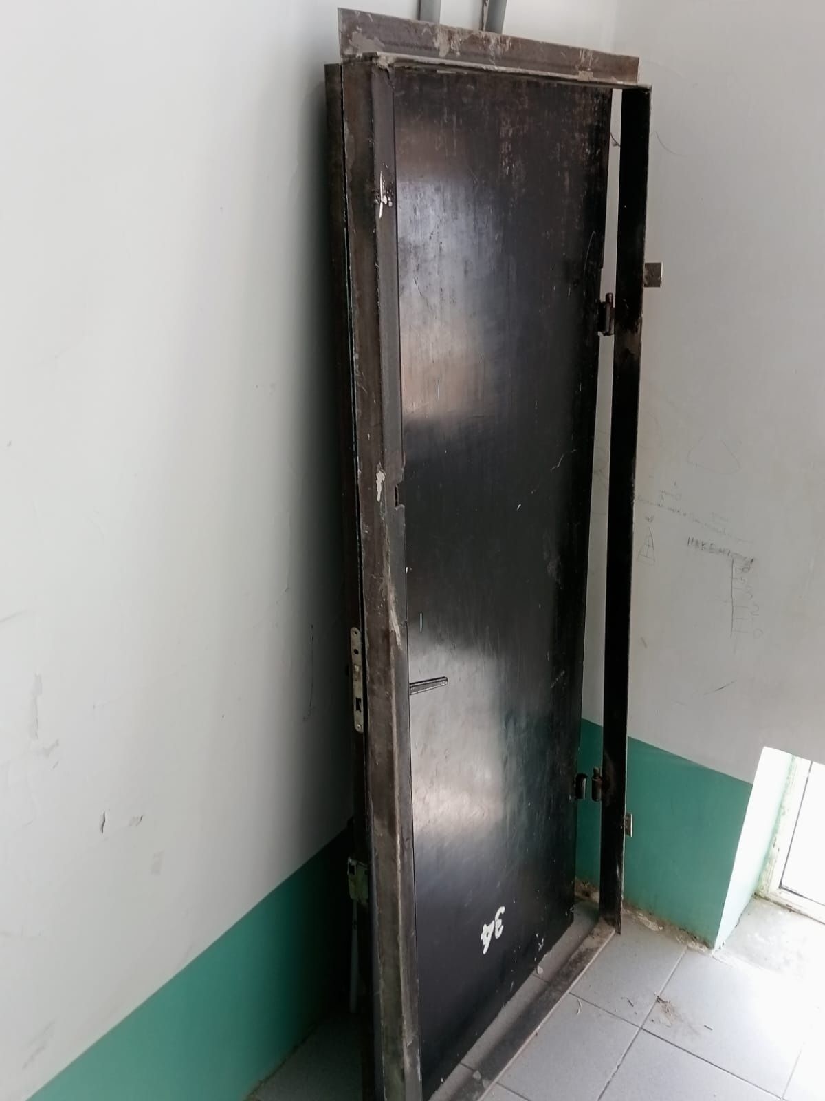 Входная железная бронированная дверь