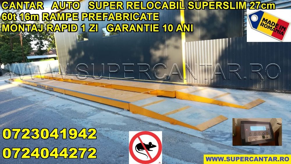Cantar Auto 60t-80t 16-18m Nou Superslim 30cm SUPER RELOCABIL