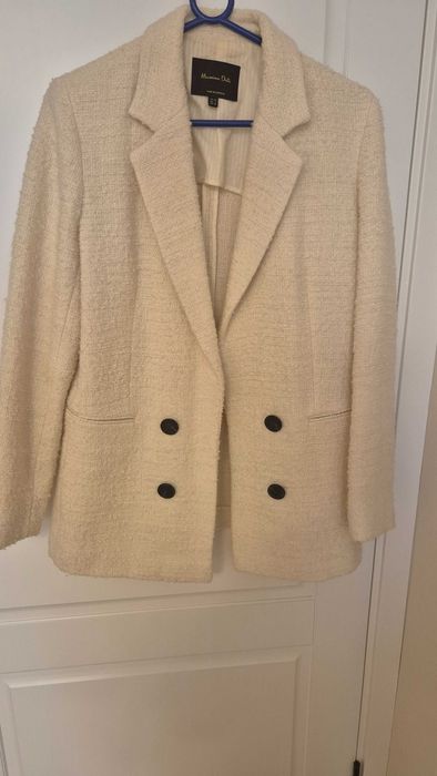 Женский твидовый пиджак massimo dutti