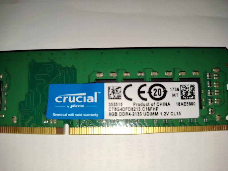 Ram 8 gb ddr4 crucial