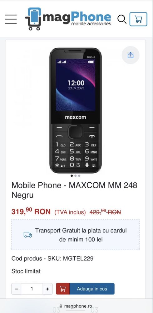 Telefon maxcom MM248
