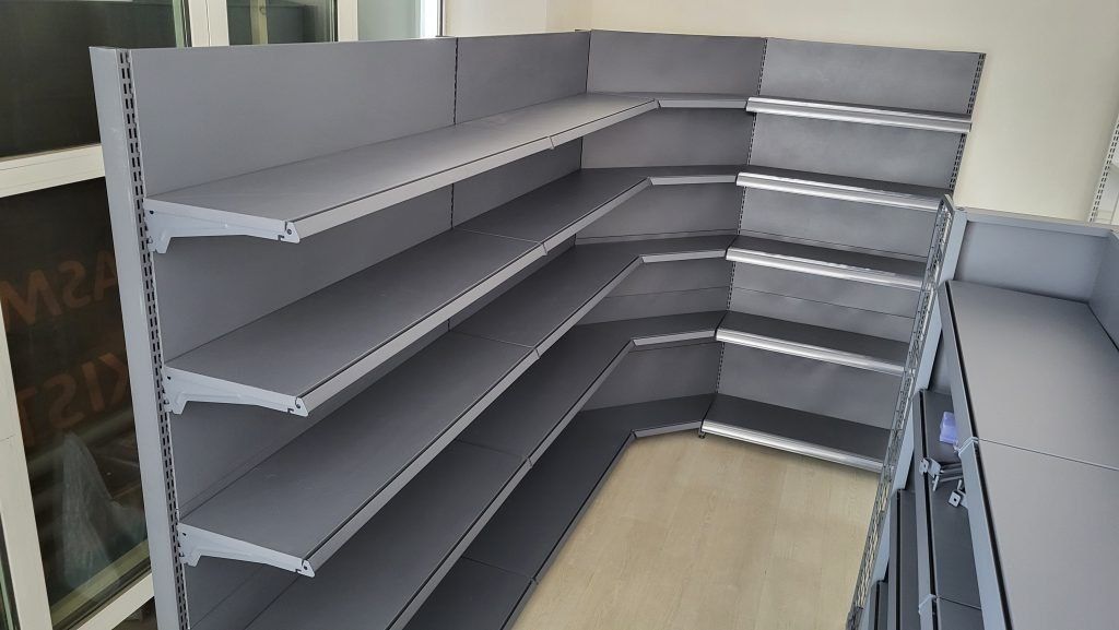 Vitrina, Stellaj, Zamonaviy savdo tokchalari polkalar magazinlar uchun