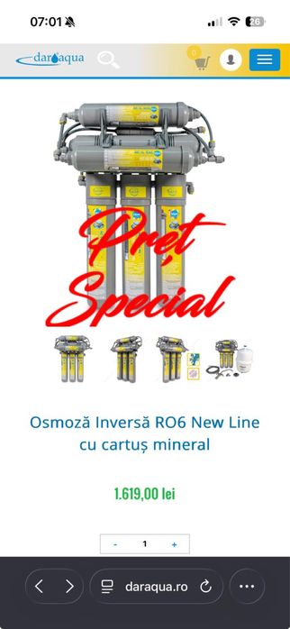 Filtru apa - osmoza inversa