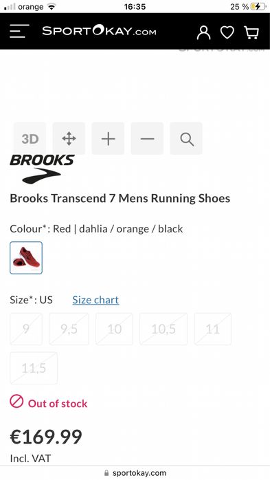 Adidasi Brooks Transcend7 marimea 47