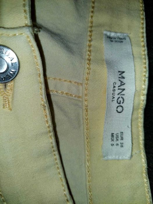 Blugi galben deschis Mango TRANSPORT GRATUIT