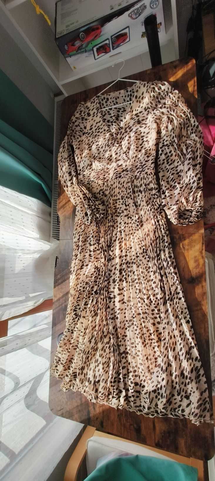 Rochie plisata leopard HM 34