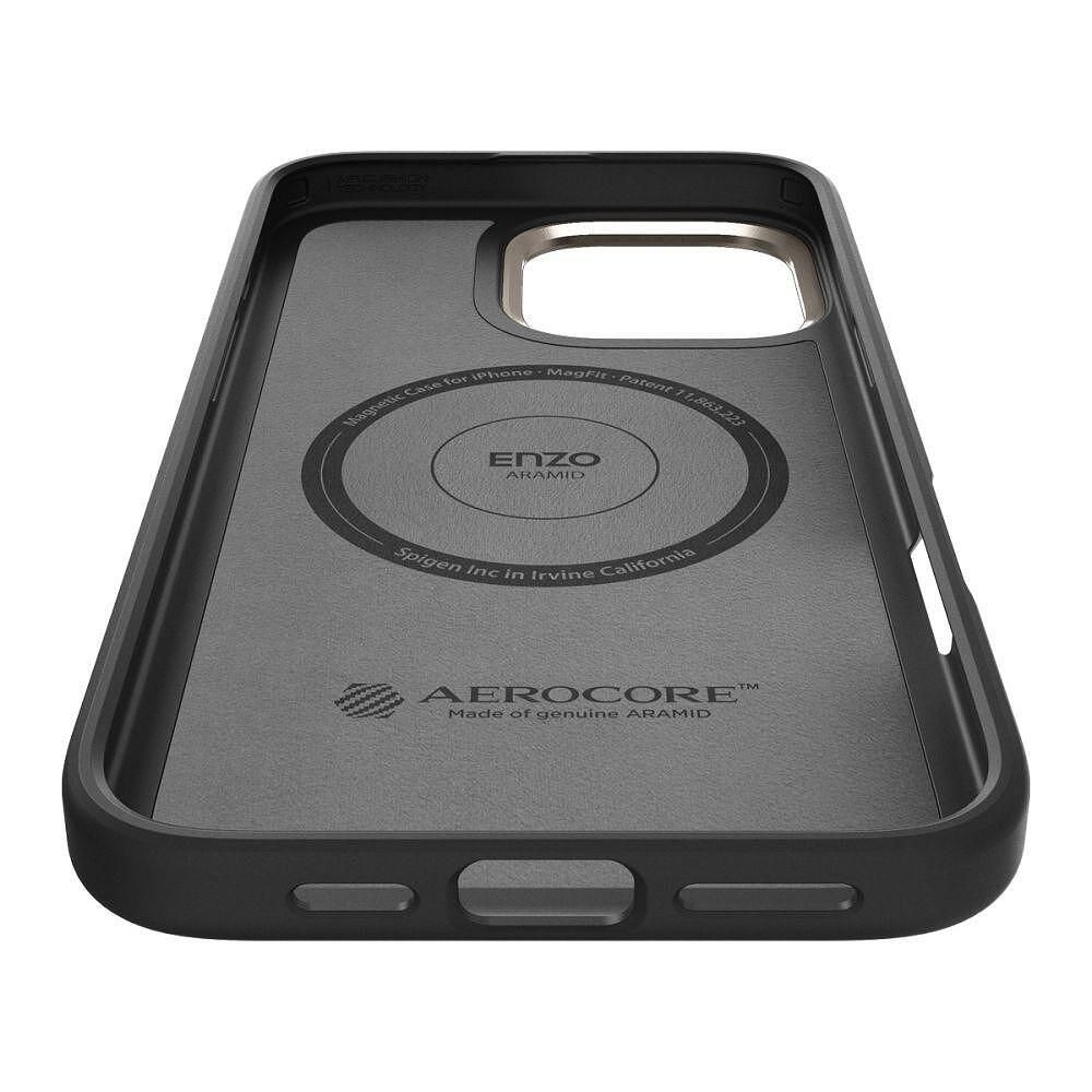 Кейс spigen enzo aramid mag magsafe за iphone 16 pro - black/natural
