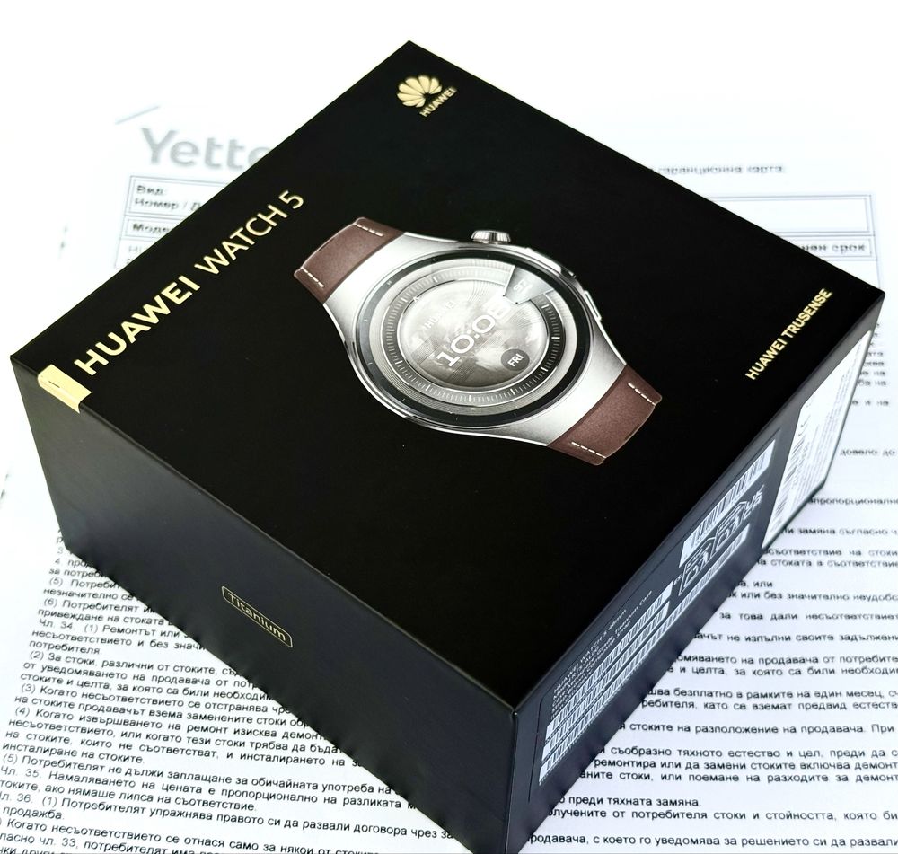 НОВ! Huawei Watch 5 LTE 46mm Brown 3г. Гаранция!