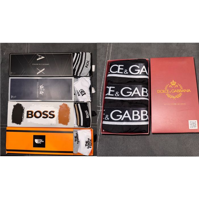 Мъжки чорапи и гащи- Dolce & Gabbana, Boss, Armani, The North Face
