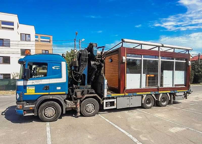 Transport 16t. Camion cu Macara HIAB de inchiriat. Tractari Utilaje.