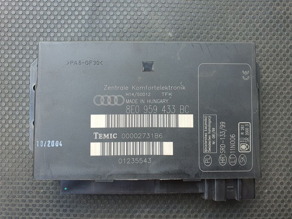 Calculator Confort Audi A4 B7 
Cod8E0959433CH,CQ,AJ,BC