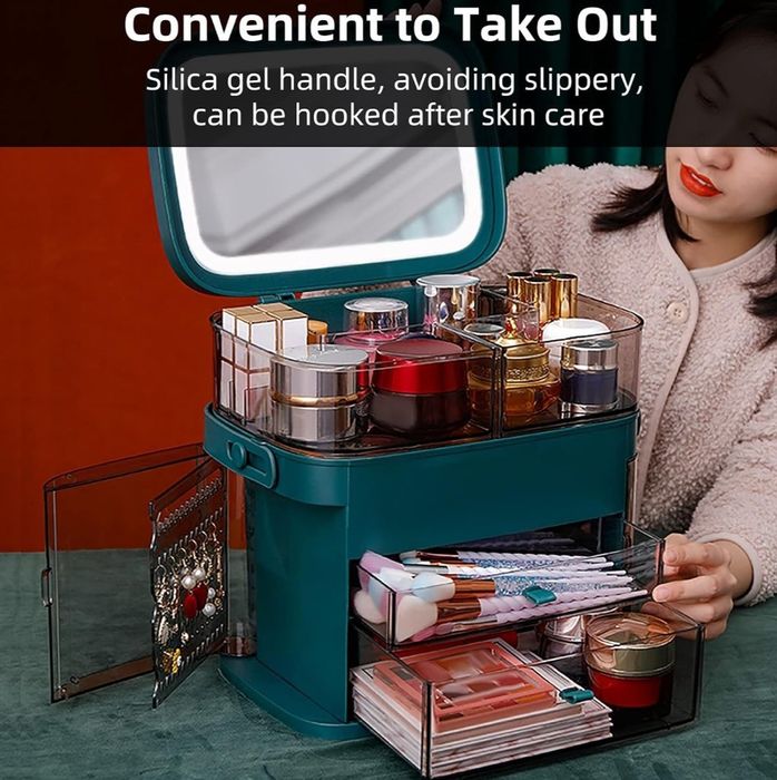 LUX Makeup Box – LED Yorug‘likli Kosmetika Organizeri