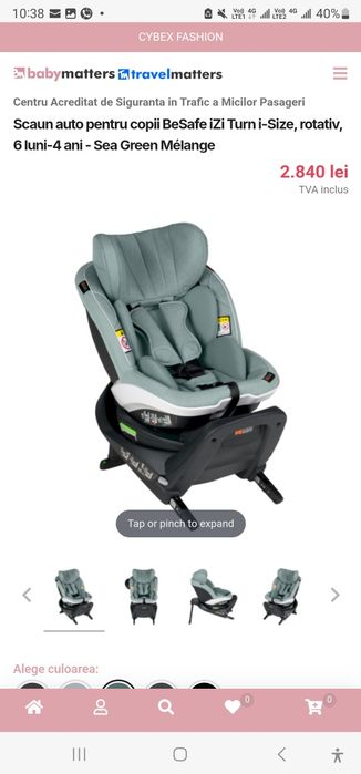 Scaun auto rotativ iZi Turn i-Size