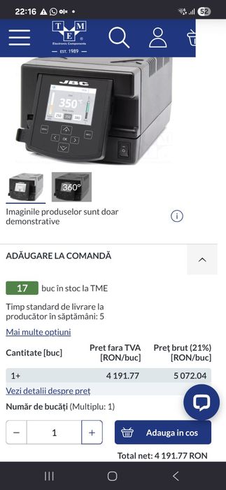 Statie lipit JBC DDE