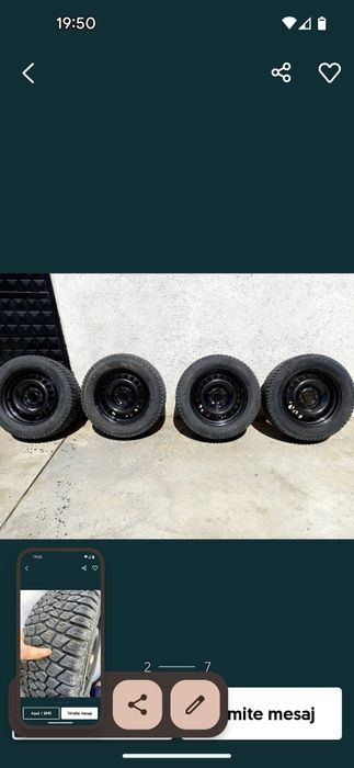 Vând cauciucuri M+S cu tot cu geantă SI separat..215|55|16