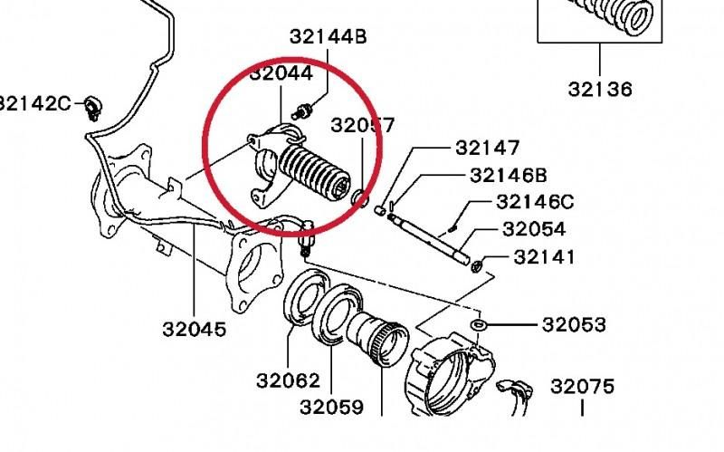 Actuator cuplare 4x4 Mitsubishi Pajero 3 2000-2007 V7 W,V6 W MB620790