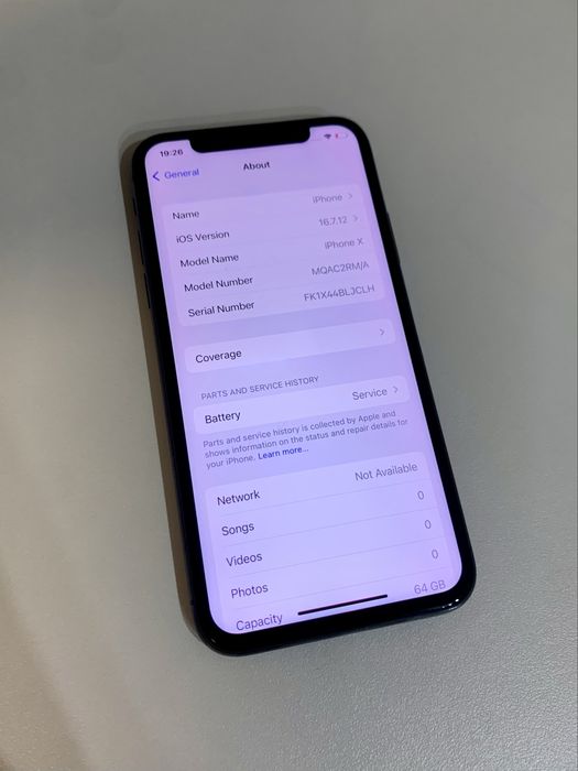 Vand iPhone X 64 GB Space Gray