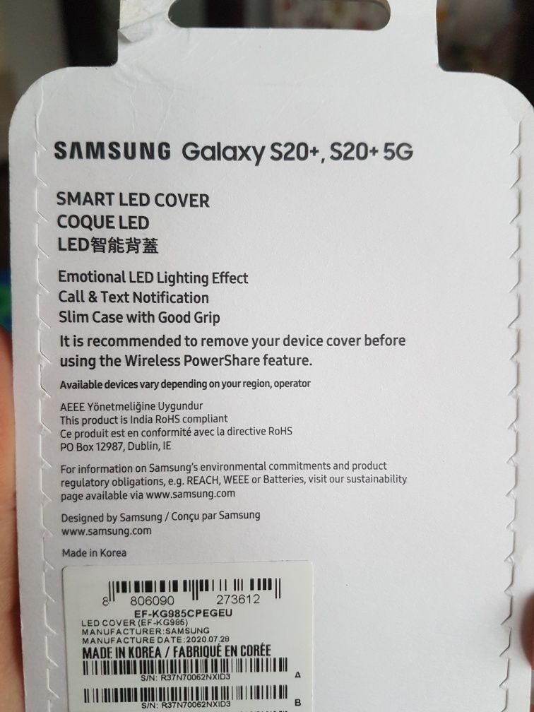 Husa Smart Led Cover Samsung S20, S20+