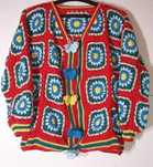 Cardigan Granny square flower (hand made )