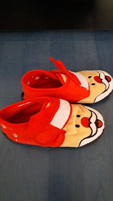 Papucei de casa cu Mos Craciun marimea 30