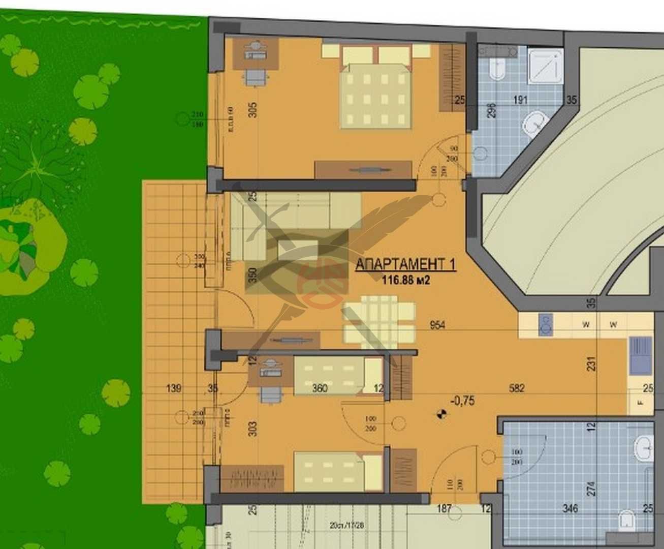 Тристаен апартамент в Центъра на гр. София № 1162 №34112