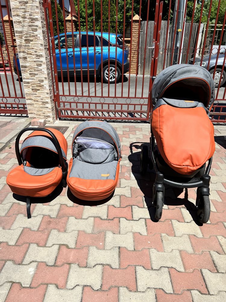 Carucior Krausman 3 in 1 Nexxo orange