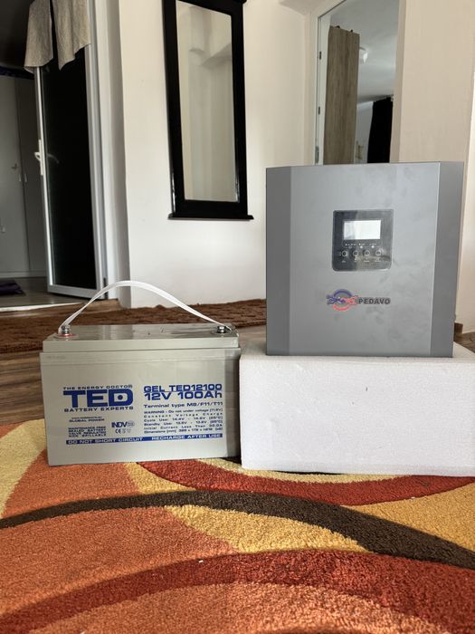 Invertor Pedavo 5.7kw + 8 baterii NOU