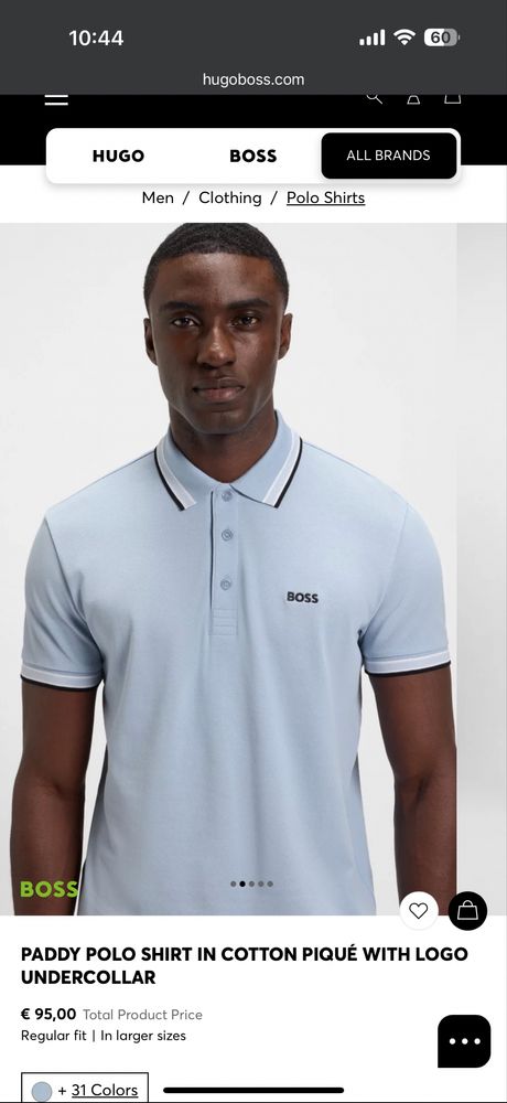 Оригинална тениска hugo boss, Л размер