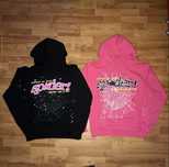 Hanorac Sp5der Web Roz & Negru cu Roz