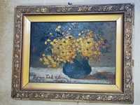 "Vas cu flori galbene", tablou / pictura de Eugenia Filotti-Atanasiu
