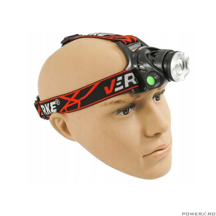 Lampa pentru atelier, prindere pe cap, 3 in 1, cu acumulator, Verke