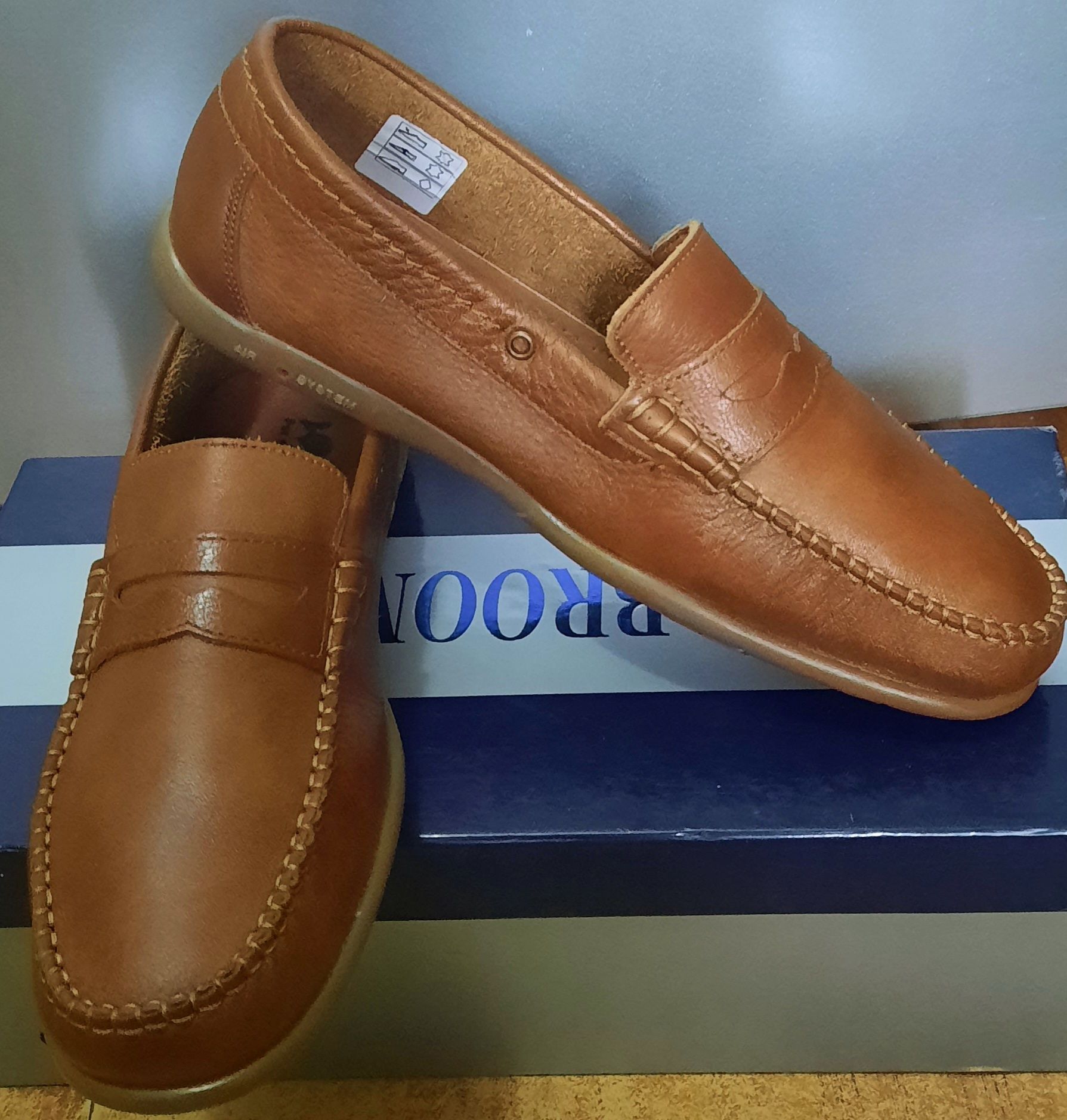 Туфли - Мокасины, кожаные, Испания, размер 39-40.