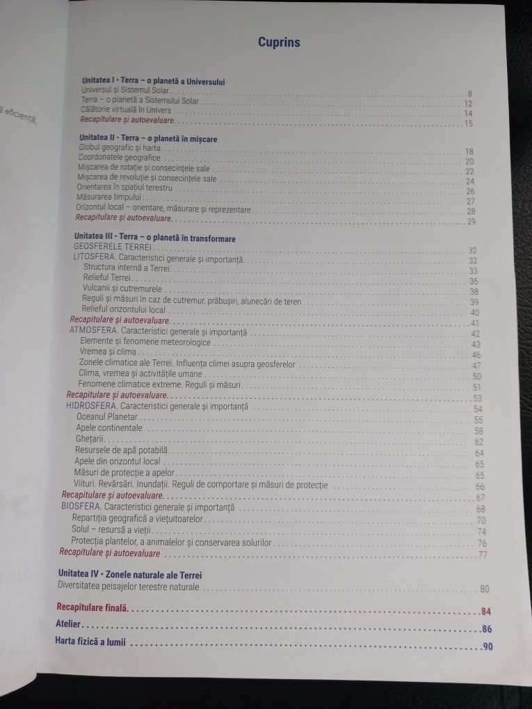 Caietul elevului -geografie cl a 5 a nou