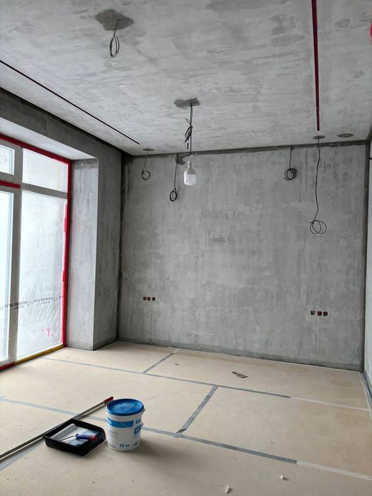 Штукатурка стен под маяк стяжка пола наливные полы