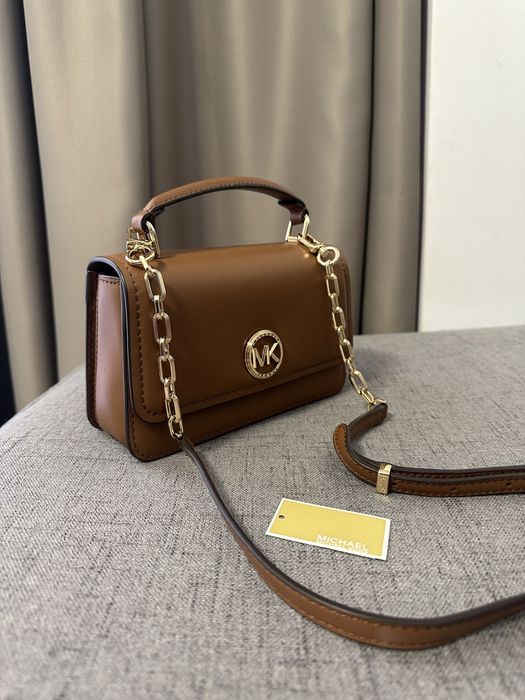 Дамска чанта Michael Kors Delancey 30T4GD8S6L Кафяв - Оригинална