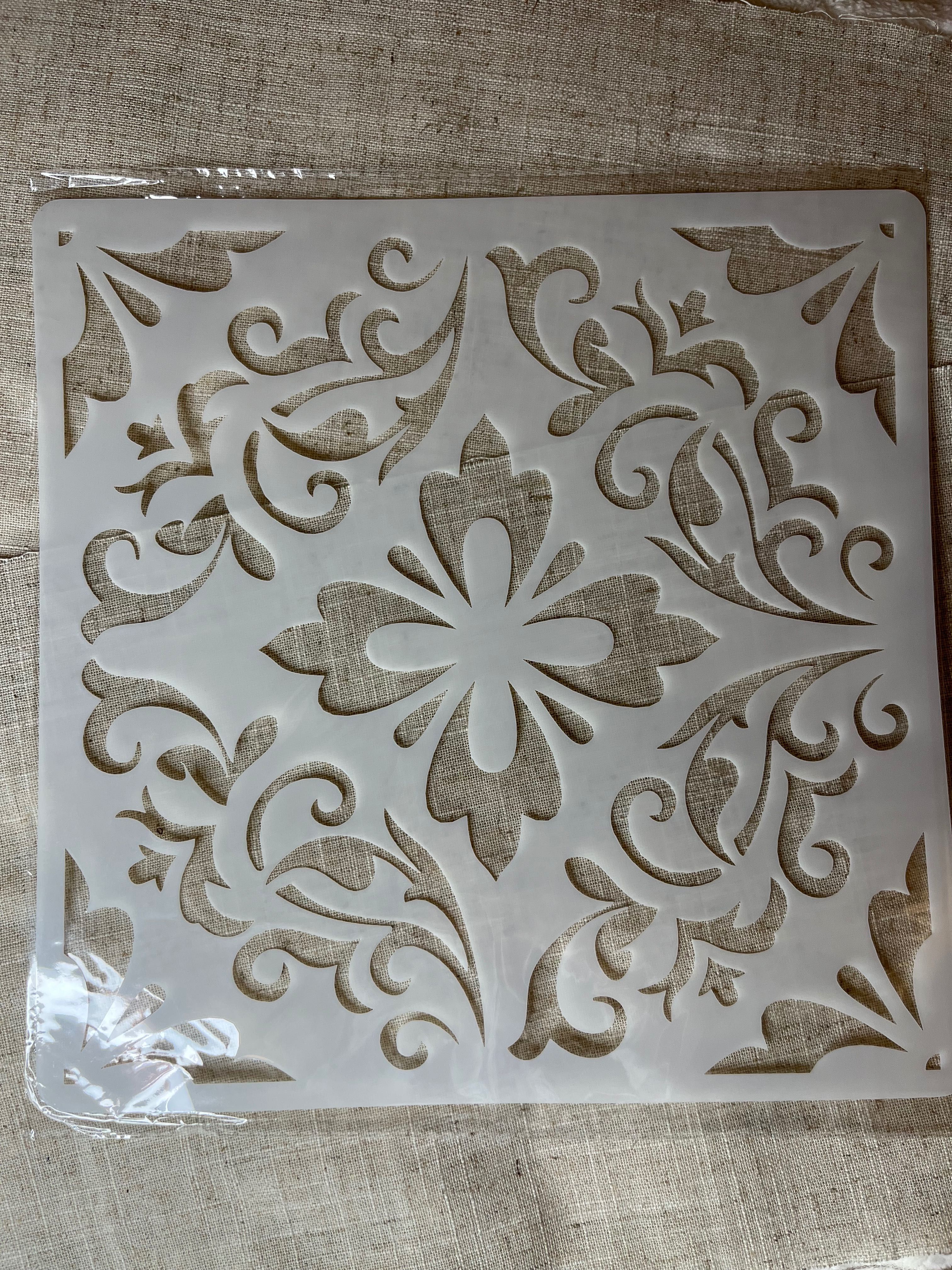 Шаблон за тебеширена боя 30x30см, мазилка, боядисване, декорация