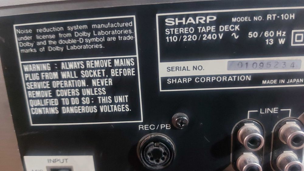 SHARP RT-10 1981г